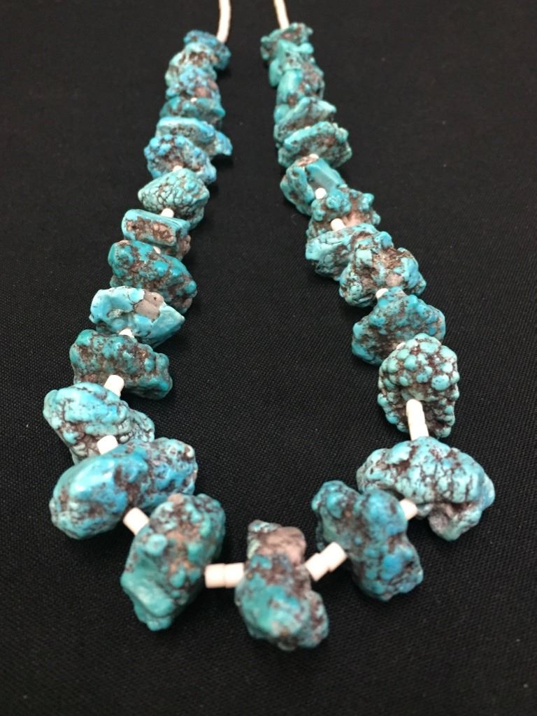 Vintage Turquoise Nugget Necklace