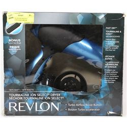 NEW - REVLON ION SELECT TOURMALINE HAIR DRYER