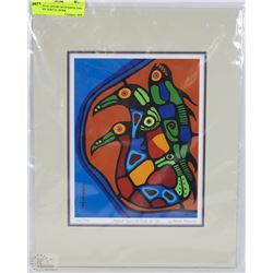 MYSTICAL FIGURE WITH BIRDS AND FISH BY NORVAL MORR