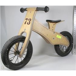 WOODEN "73" BIKE WITH PNEUMATIC TIRES