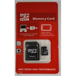 NEW 32GB MICRO SD CARD WITH ADAPTOR