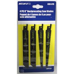 NEW 4PC 6" RECIPROCATING SAW BLADE SET