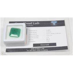 59) EMERALD 10.50CT WITH COA