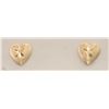Image 1 : #7-14KT YELLOW GOLD HEART-SHAPED SCREW-BACK