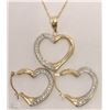 Image 1 : #10-10KT YELLOW GOLD HEART-SHAPED EARRINGS &