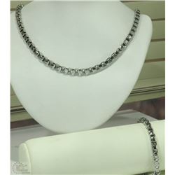 #14-STAINLESS STEEL MEN'S BRACELET & NECKLACE SET