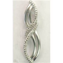 #21-STERLING SILVER DIAMOND PENDANT