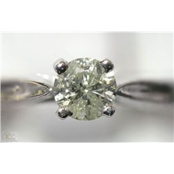 #23-14KT WHITE GOLD DIAMOND SOLITAIRE RING