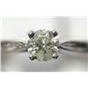 Image 1 : #23-14KT WHITE GOLD DIAMOND SOLITAIRE RING