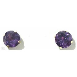 #24-10KT YELLOW GOLD AMETHYST EARRINGS