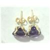 Image 2 : #24-10KT YELLOW GOLD AMETHYST EARRINGS