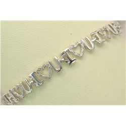 #25-STERLING SILVER HEART-SHAPED DIAMOND