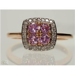 #29-10KT ROSE GOLD NATURAL PINK SAPPHIRE &