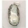 Image 1 : #31-STERLING SILVER FRESHWATER PEARL & CUBIC