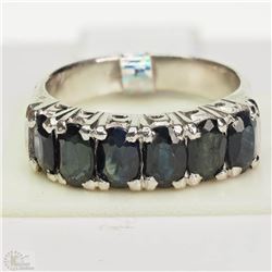 #33-STERLING SILVER BLUE SAPPHIRE RING