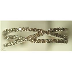 #37-STERLING SILVER DIAMOND RING