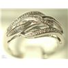 Image 2 : #45-STERLING SILVER DIAMOND RING