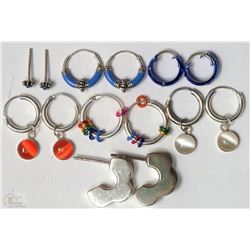 #46-ASSORTED STERLING SILVER 7 PAIR EARRINGS