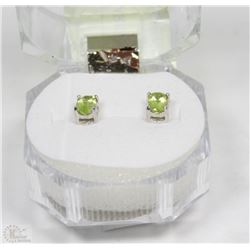#79- NATURAL PERIDOT EARRINGS .925 STERLING SILVER