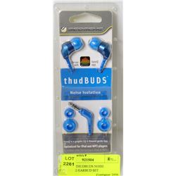 SCOSCHE THUDBUDS NOISE ISOLATING EARBUD SET