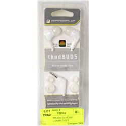 SCOSCHE THUDBUDS NOISE ISOLATING EARBUD SET