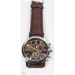 4) NEW SHSHD WATCH - BROWN LEATHER