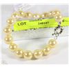 Image 1 : #6-SEA SHELL PEARL BRACELET 7.5" LIGHT YELLOW