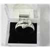 Image 1 : SILVER PLATED WOMEN HOLLOW HEART-SHAPED RING SZ 8