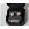 Image 1 : FAUX PEARL STERLING SILVER .925 EARRINGS