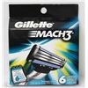 Image 1 : NEW 6PK GILLETTE MACH 3 REFILLS