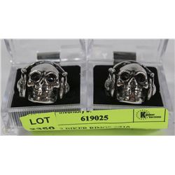 LOT OF 2 BIKER RINGS SZ10