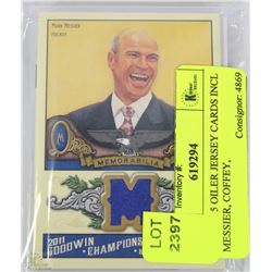 LOT OF 5 OILER JERSEY CARDS INCL MESSIER, COFFEY,