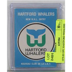 1979-80 OPC HARTFORD WHALERS NHL ENTRY CARD