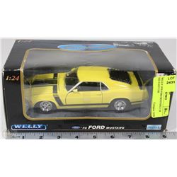 WELLY 1970 FORD MUSTANG 1:24 DIE CAST CAR