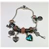 Image 1 : PANDORA STYLE VALENTINE THEMED BRACELET