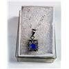Image 1 : BLUE ROUND FIRE OPAL & CZ PENDANT