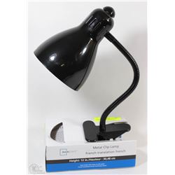 NEW MAINSTAYS METAL CLIP LAMPS,12INCH HEIGHT