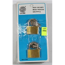 5 PACKS OF HIGH SECURITY BRASS PADLOCK