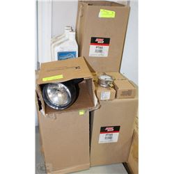 LOT OF AUTOMOTIVE FILTERS, PUMP OILS, MOUNTABLE