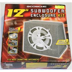 SCOSCHE 12" SUBWOOFER ENCLOSURE KIT