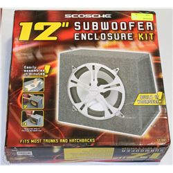 SCOSCHE 12" SUBWOOFER ENCLOSURE KIT