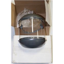 LOT OF 2 FIBER, METAL FACE SHIELDS