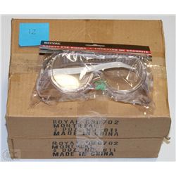 LOT OF 12 SAFETY GOGGLES