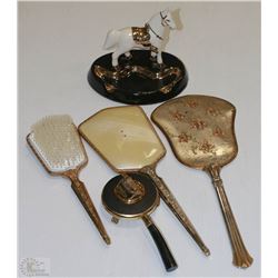 LOT OF COLLECTIBLES INCL TABLE LIGHTER (WORKING) ,