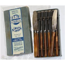 1920'S ½ DOZEN STAINLESS CUTLERY / BUTTER KNIVES