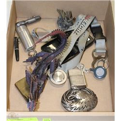 FLAT W/EAGLE BELT BUCKLE, PEWTER