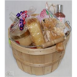 APPLE CRATE FULL OF NEW TOILETRIES