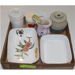 FLAT OF VARIOUS VINTAGE DISHES