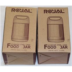 LOT OF 2 ROYAL FOOD JARS