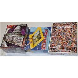 SET OF 3 SEALED PUZZLES TELEVISION HISTORY WITH